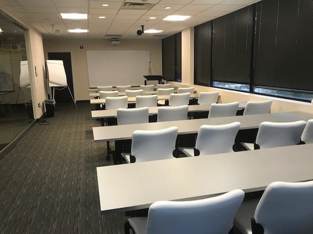 the training room in Planned's ORACLE training center