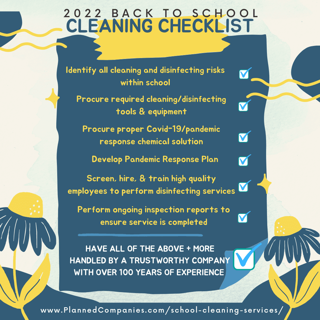 2022 Back to School Cleaning Checklist